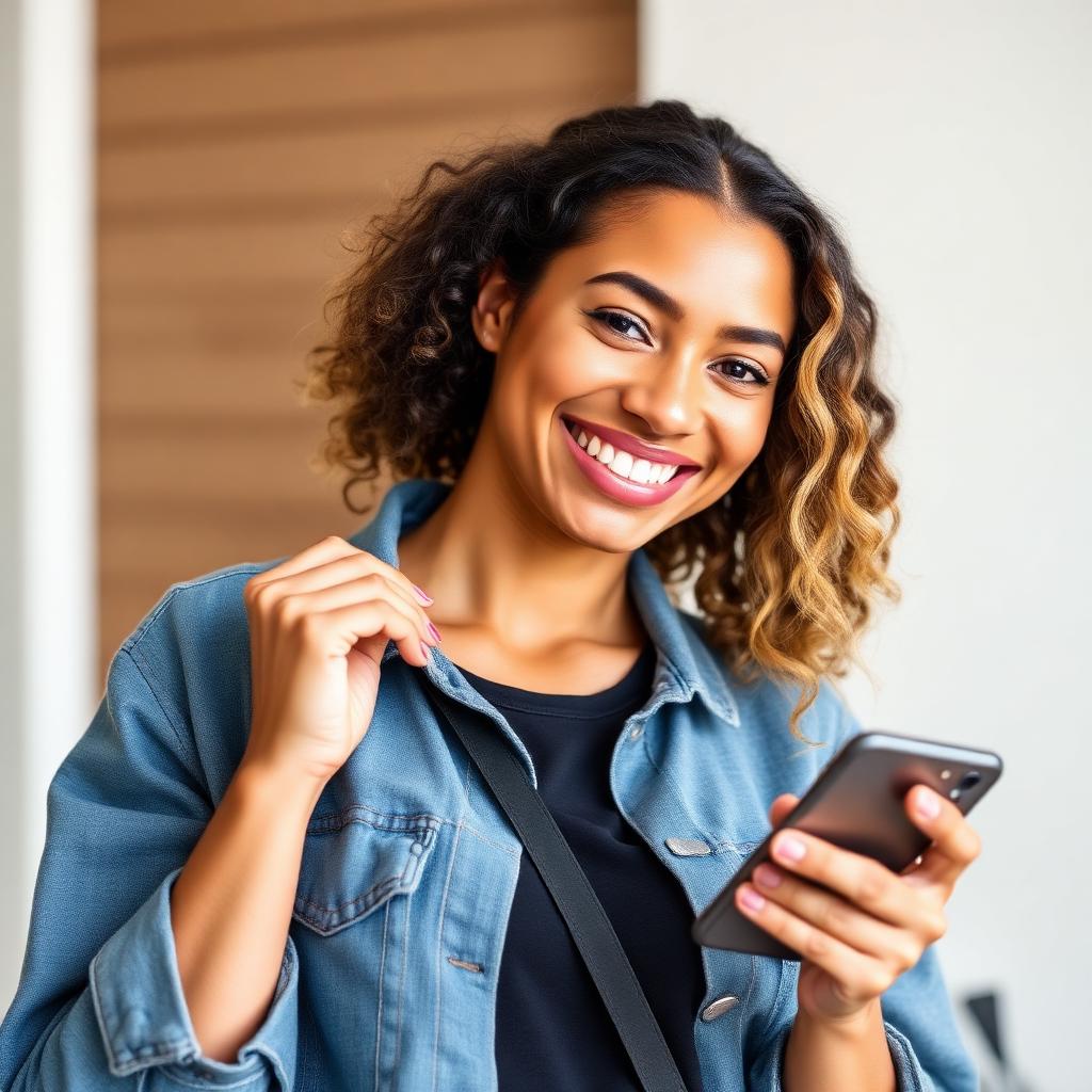 Customer using the Tokenizer mobile banking app